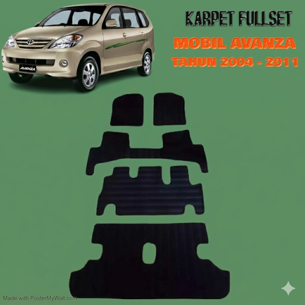 karpet mobil avanza 2004 - 2011 fullset