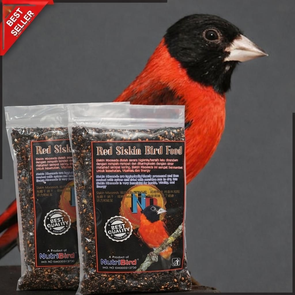 1 saset red siskin nutribird pakan burung red siskin blacktroat gold finch kenari lovebird blacktroa