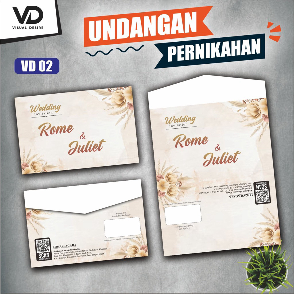 Undangan Pernikahan Amplop Undangan Minimalis Undangan Elegan