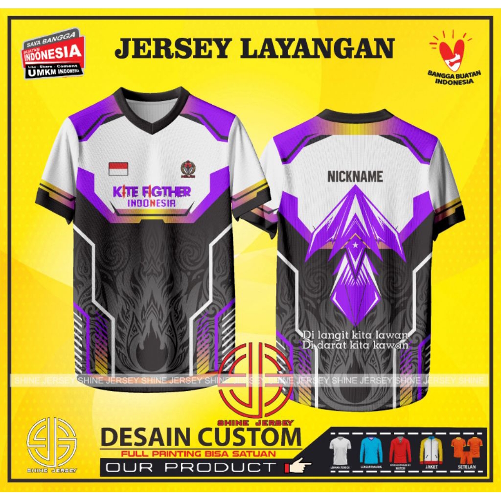Jersey Layangan bahan Embos