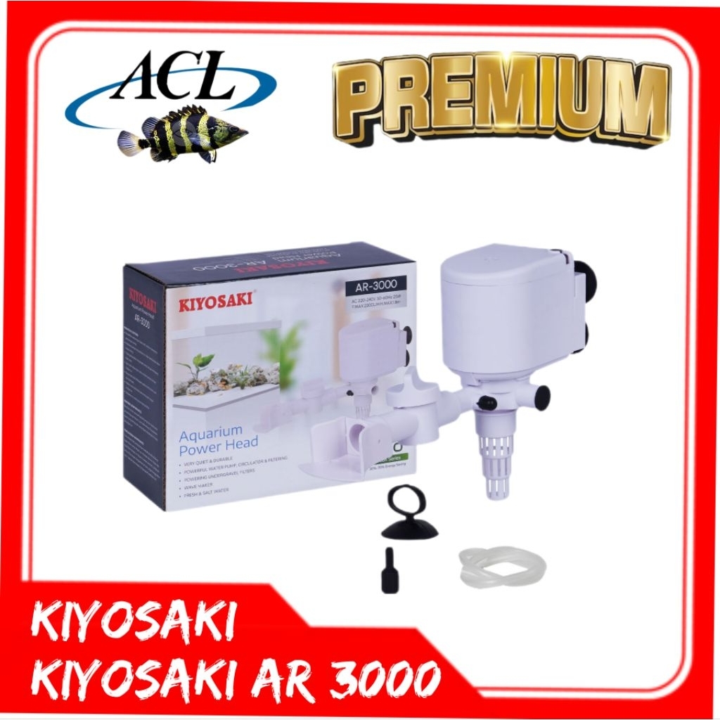 POMPA AQUARIUM FIT 1METER KIYOSAKI AR 3000 WATER PUMP LOW WATT