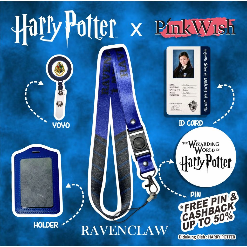 [ SPECIAL EDITION ] Tali IDcard Ravenclaw HarryPotter | Lanyard RAVENCLAW HARRY POTTER [ READY STOCK