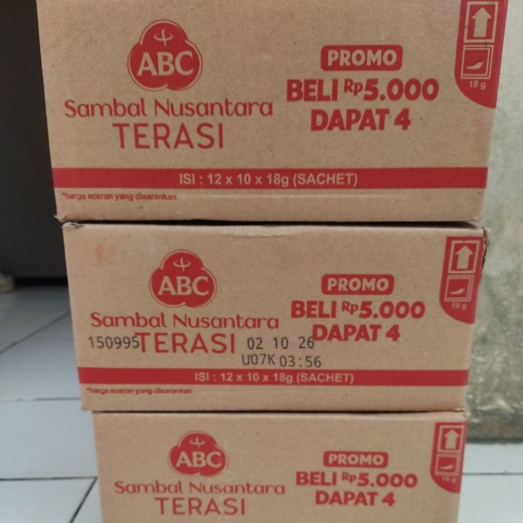 Sambal Terasi ABC 1 Dus isi 120 pcs