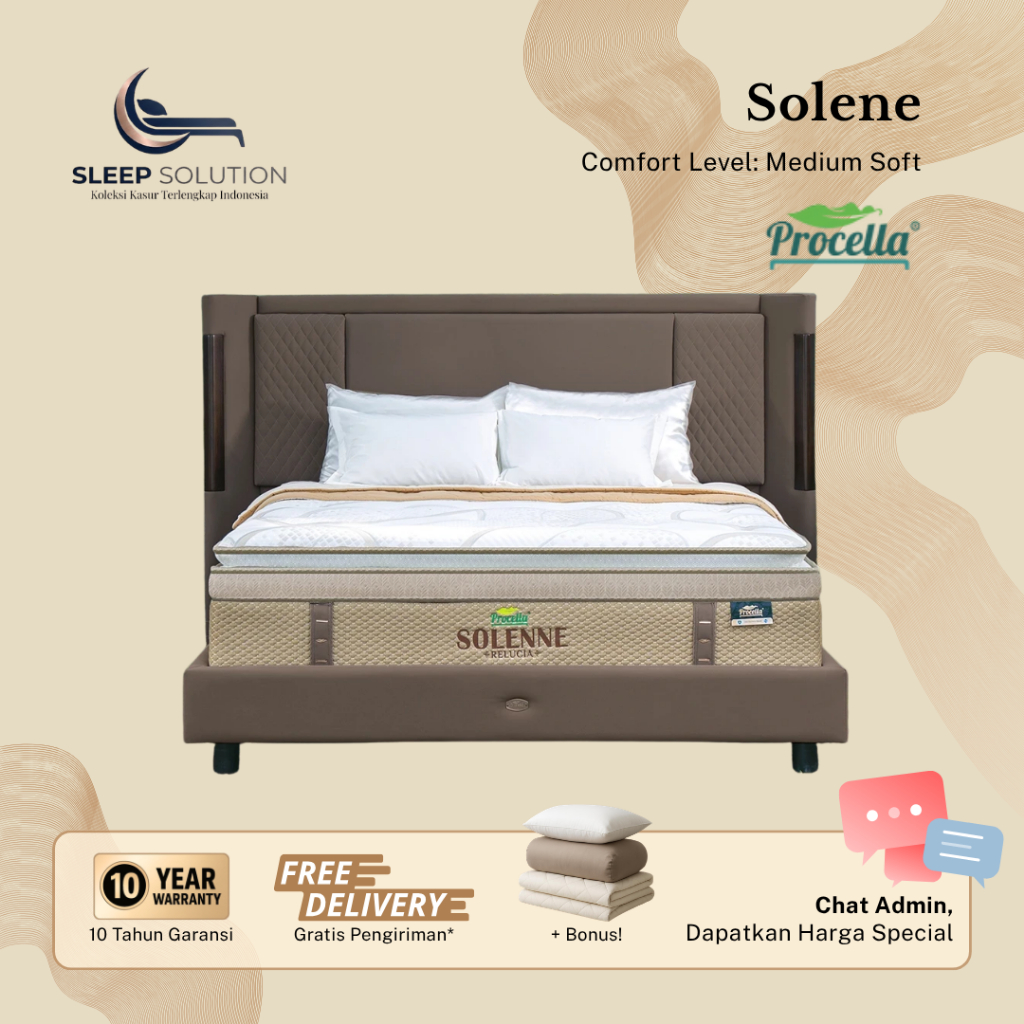 PROCELLA SOLENE I  Kasur Spring Bed | Matras Premium | 100x200, 120x200, 160x200, 180x200, 200x200