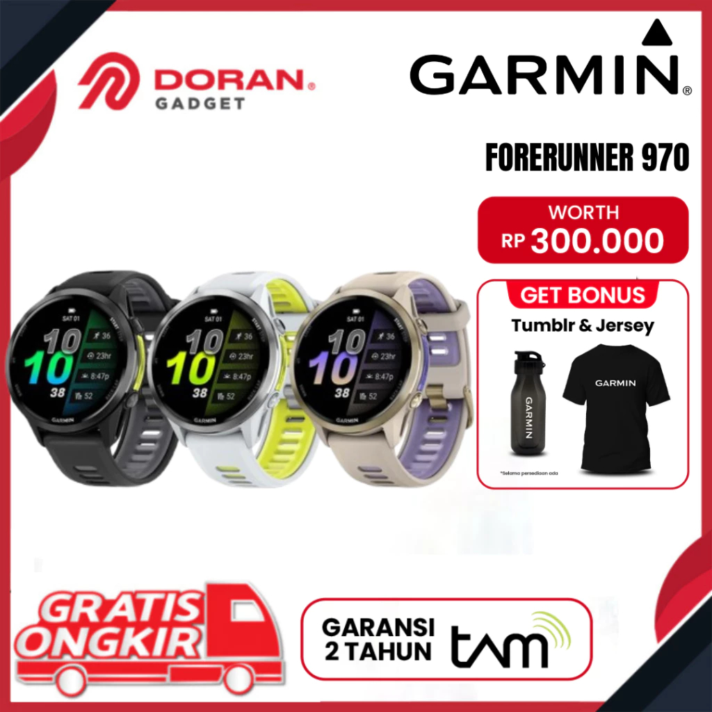 Garmin Forerunner FR 970 Jam Tangan GPS Olahraga Triatlon