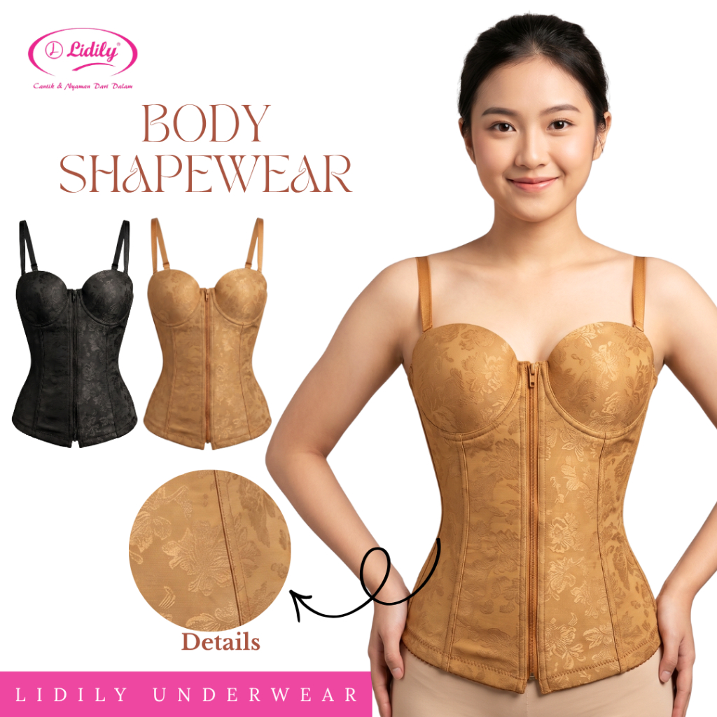 Lidily - Longtorso SK3004 Jumbo | Kamisol Murah Renda Premium Corset Bra Pelangsing Dalaman Kebaya |