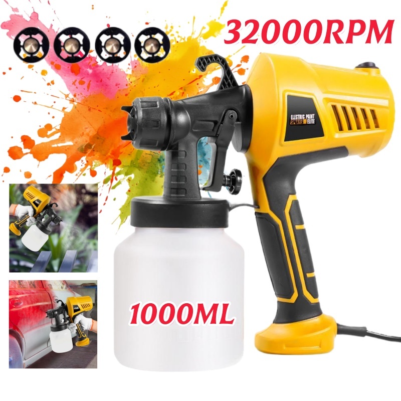 Spray Gun Paint Cat Semprot Listrik 800W 1000ML High Pressure Alat Cat Semprot Tembok Elektrik Spray