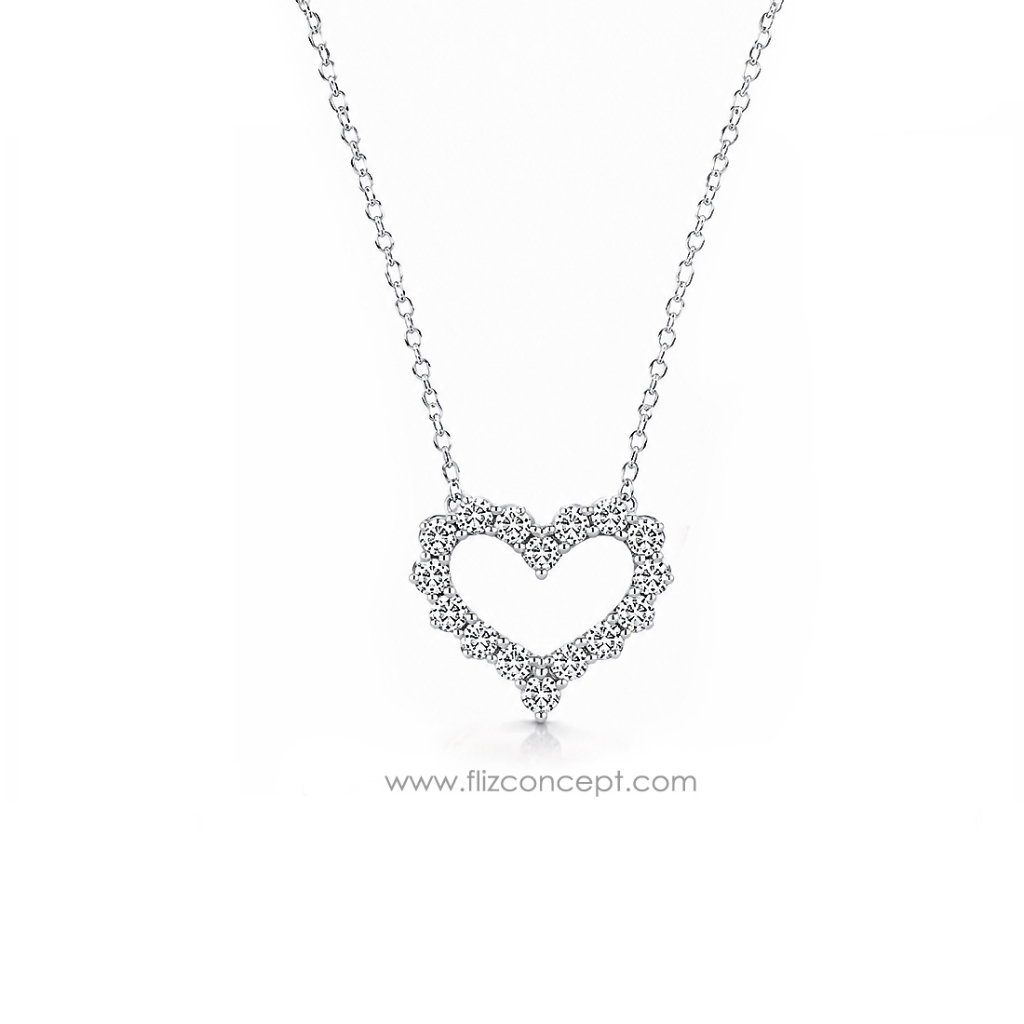 Fliz - SILVER LOVE PENDANT - Kalung Love Silver S925 PS20203