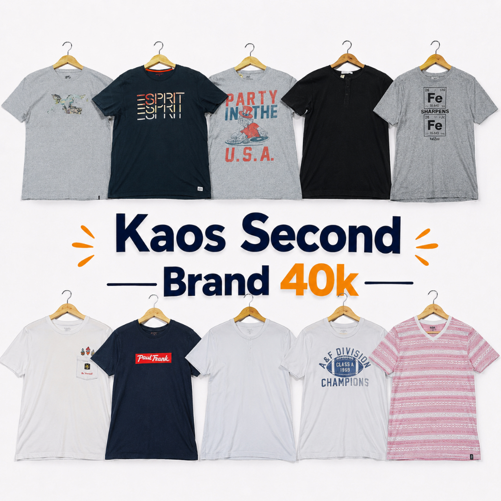 Kaos/T-shirt SecondMix Brand Original(Nike,Holliyester,Dll, Kondisi Seperti Baru
