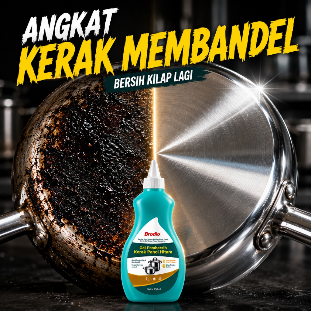 Brodio Pembersih Kerak Panci 150ML untuk Noda Hitam & Gosong Membandel