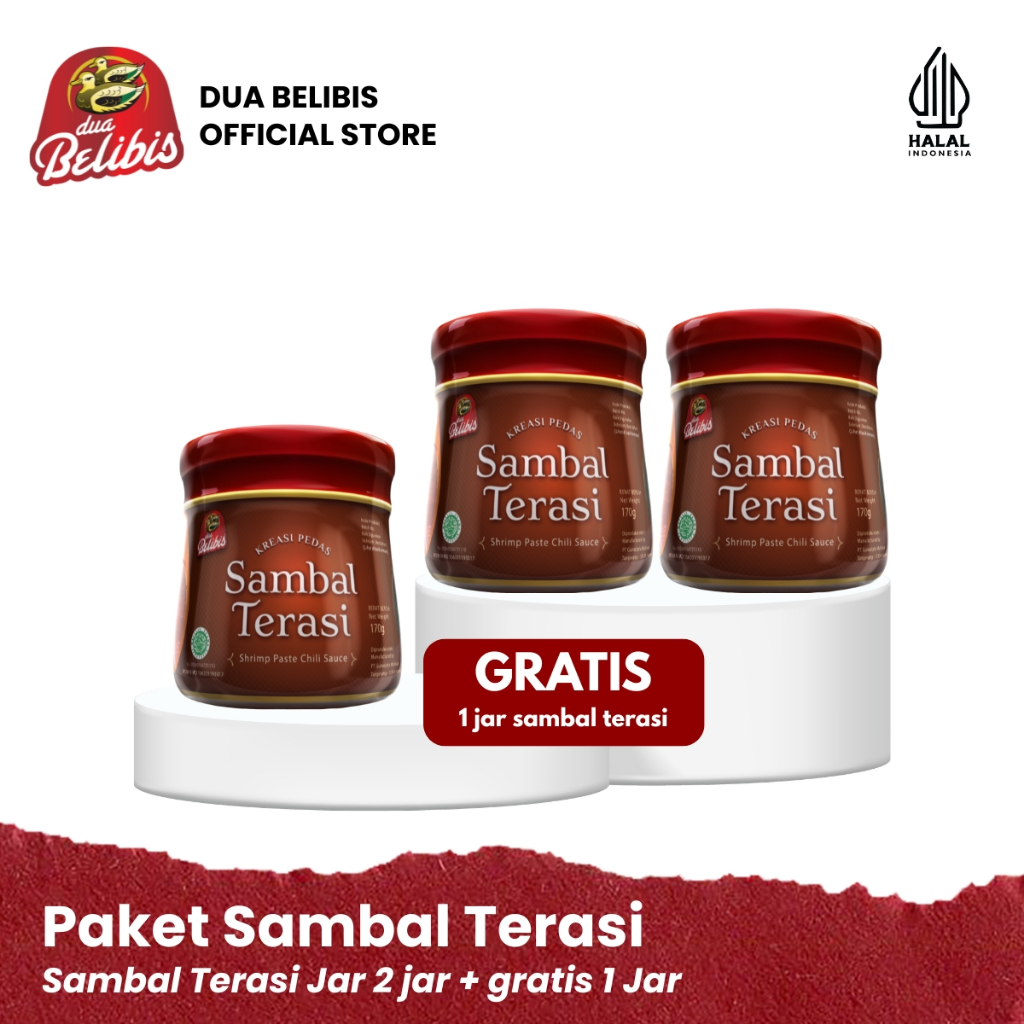 PAKET SAMBAL TERASI JAR 170 GR BUY 2 GET 1