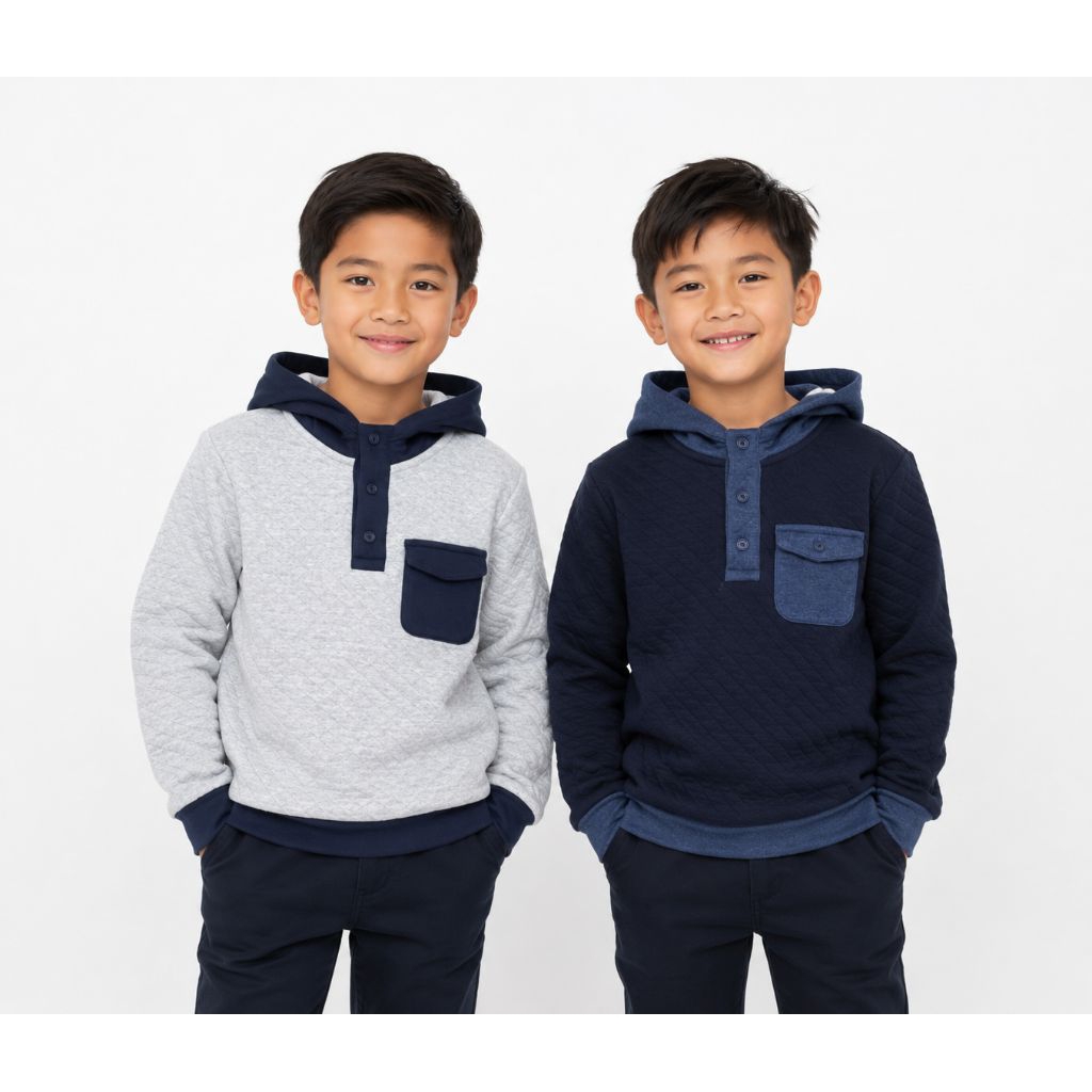 jaket sherpa  anak model kancing (Defect)