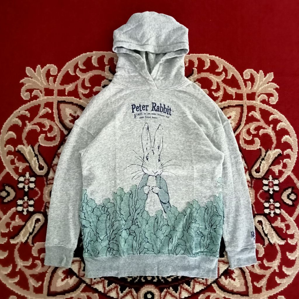 Uniqlo UT x Peter Rabbit Pullover Hoodie Grey Jacket Abu Misty