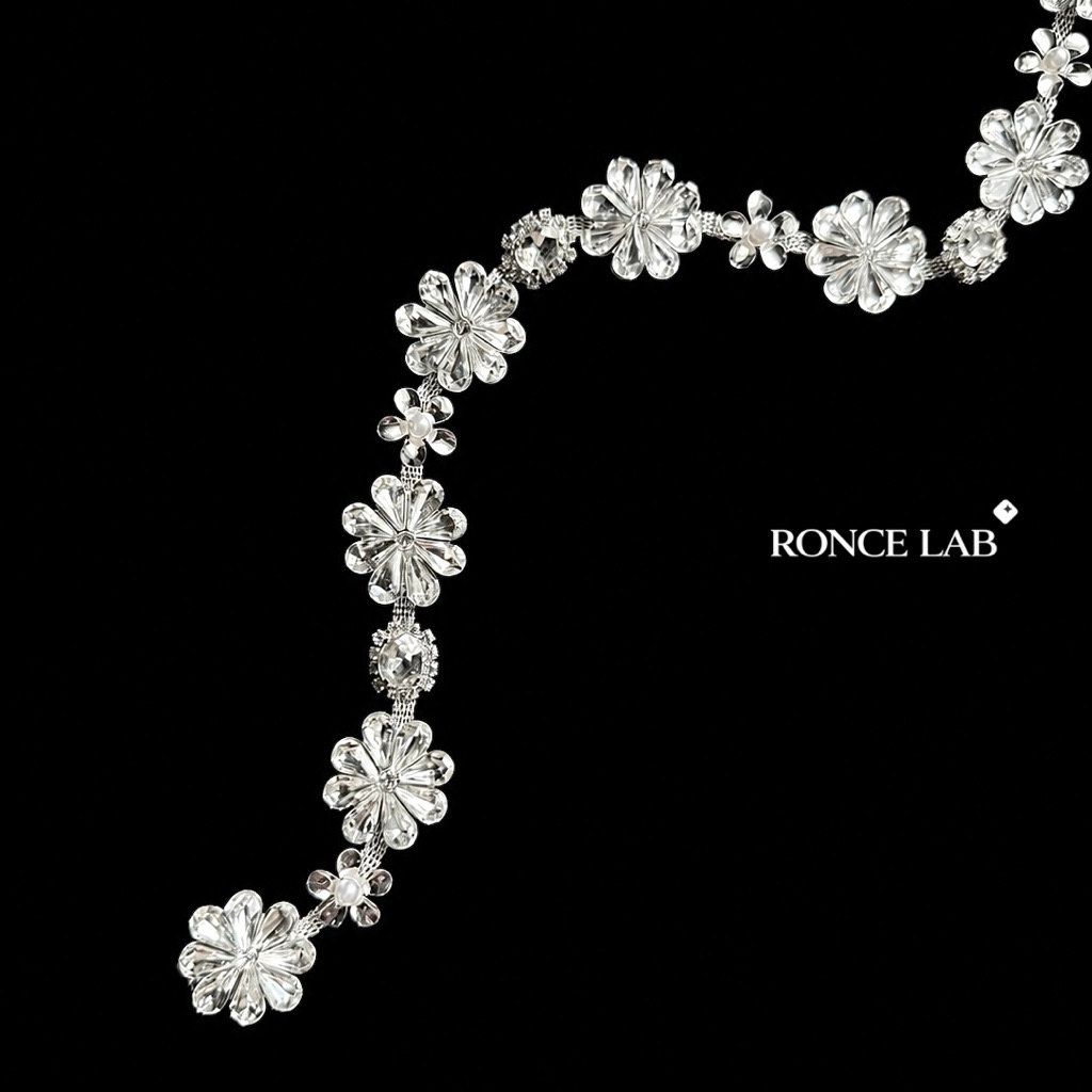 Ronce Lab Daisy Mix Set - Aksesoris payet rangkai jahit kristal swarovski anti karat logam - import 