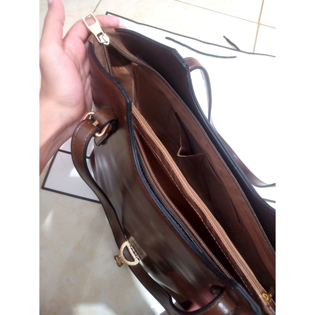 Tas Totebag Kulit PU leather Preloved