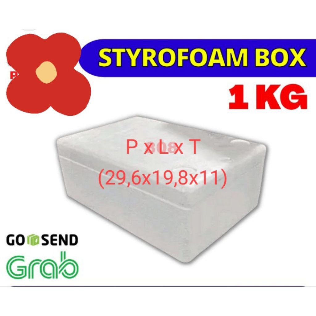 box styrofoam 1 liter/box ikan/box es