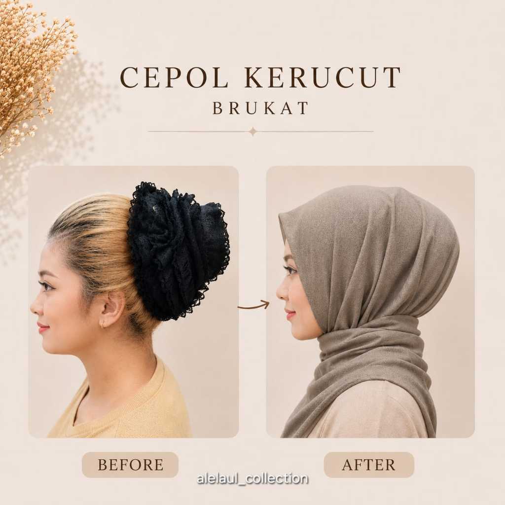 CEPOL KERUCUT BRUKAT / CEPOL RAMBUT KERUDUNG KARET