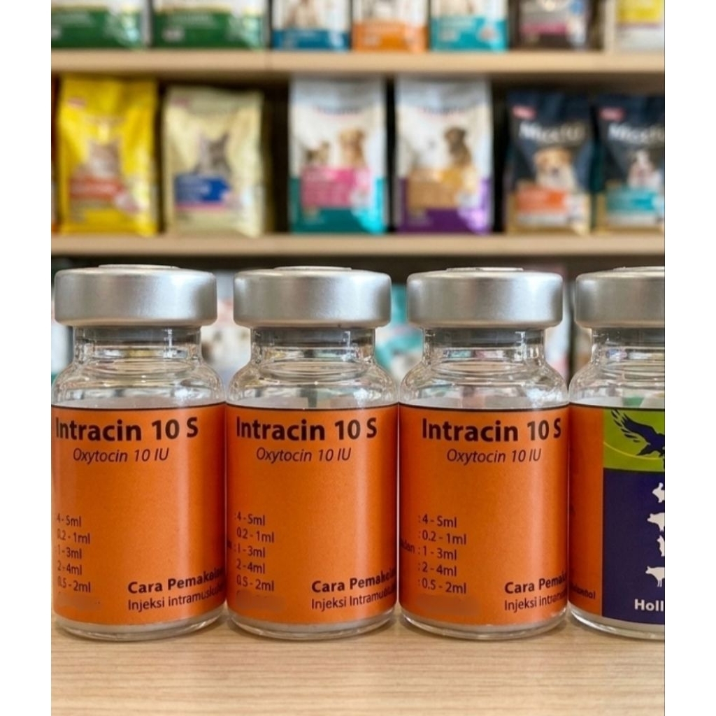 Intracin 10S (Oxytocin) 5 ml - Memperlancar Kelahiran Hewan Betina Kelinci Sapi Kambing Kucing