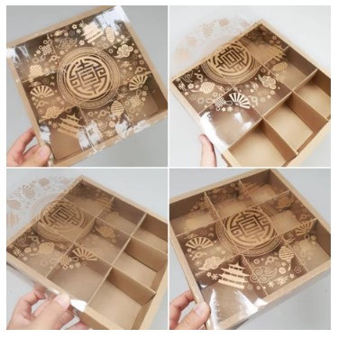 Box Kue Kotak Packaging Hampers Tutup Mika