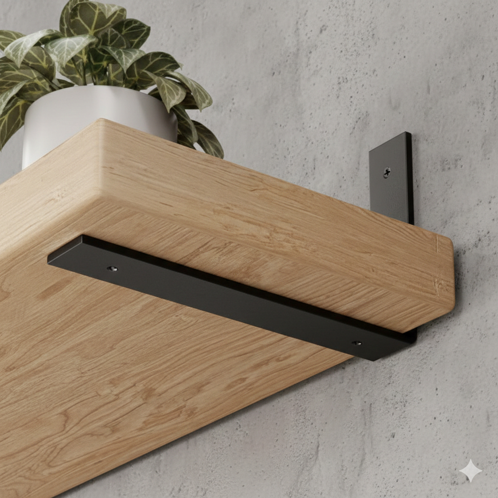 (1pcs) Bracket Siku L Simple Minimalis Besi Plat Strip Serbaguna Siku Penyangga Ambalan Rak