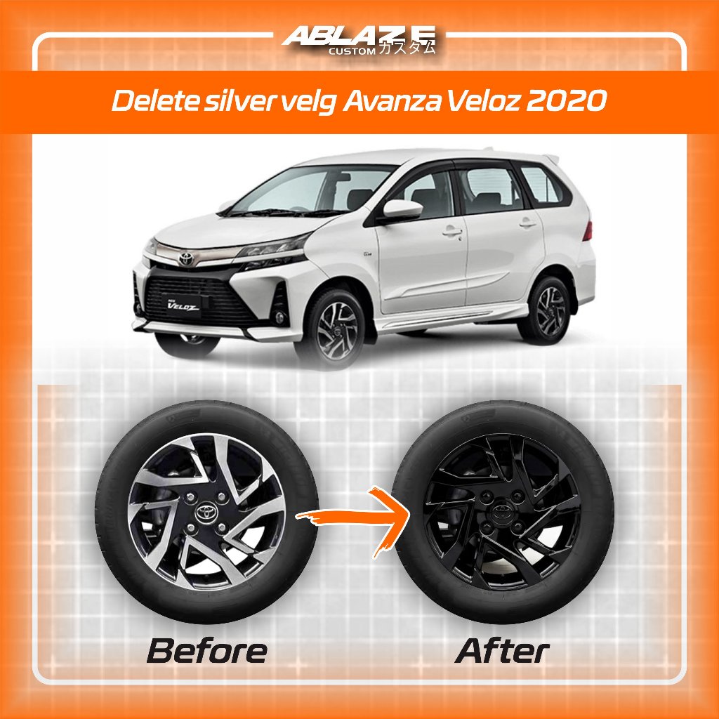 Sticker Velg Sticker Delete silver velg Avanza Veloz 2020