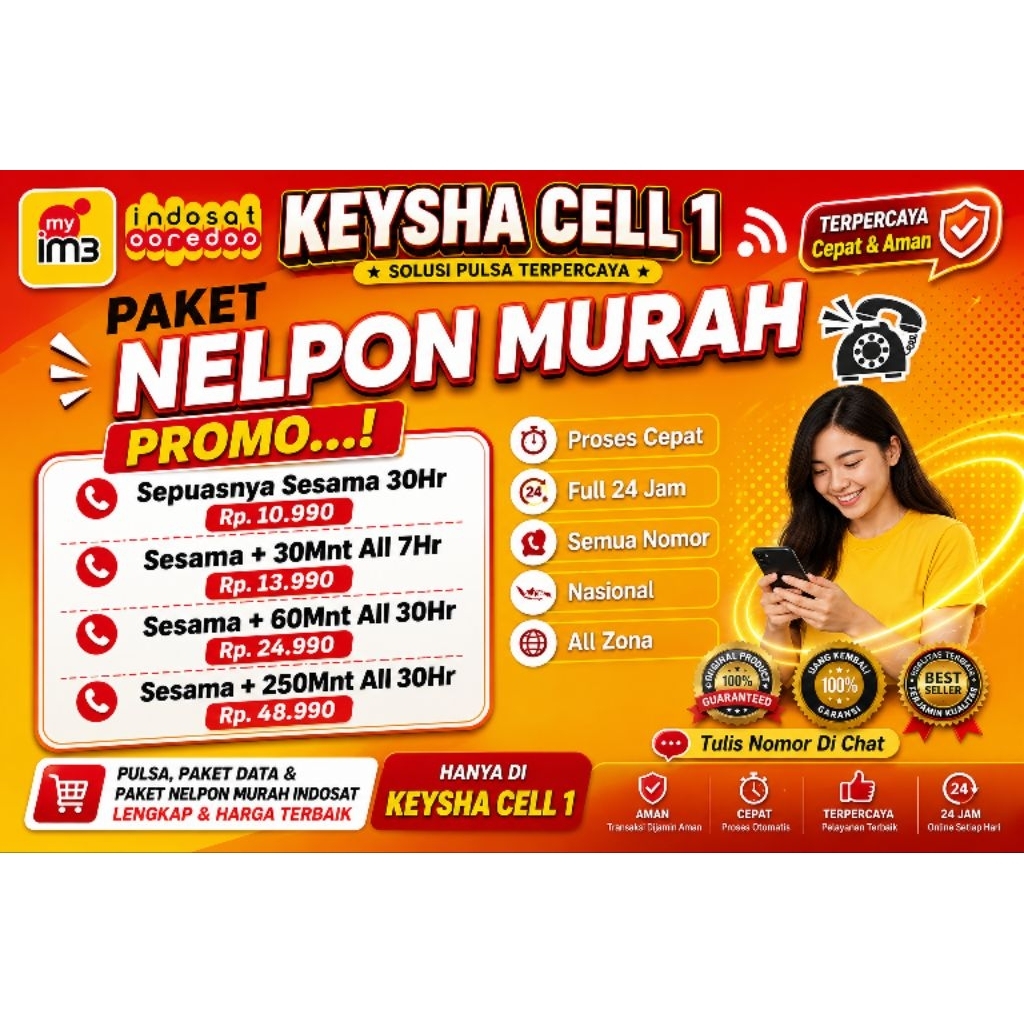 Paket nelpon murah Indosat termurah di shopee