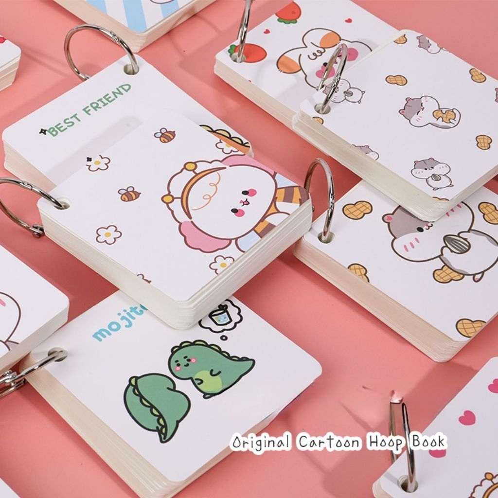 Sticky Note Ring Buku Mini Ring Notebook Ring isi 80 lembar Buku Catatan Memo
