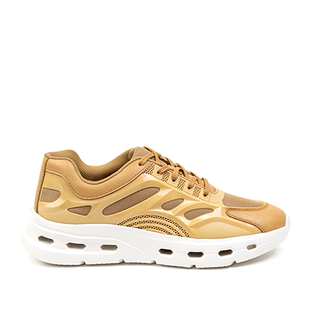 Prabu - Sembara Beige Sepatu Kulit Sneakers Pria