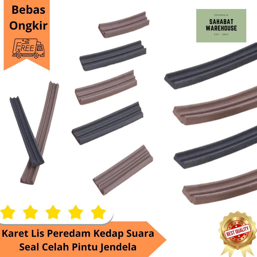 Karet Lis Peredam Kedap Suara Seal Celah Pintu Jendela