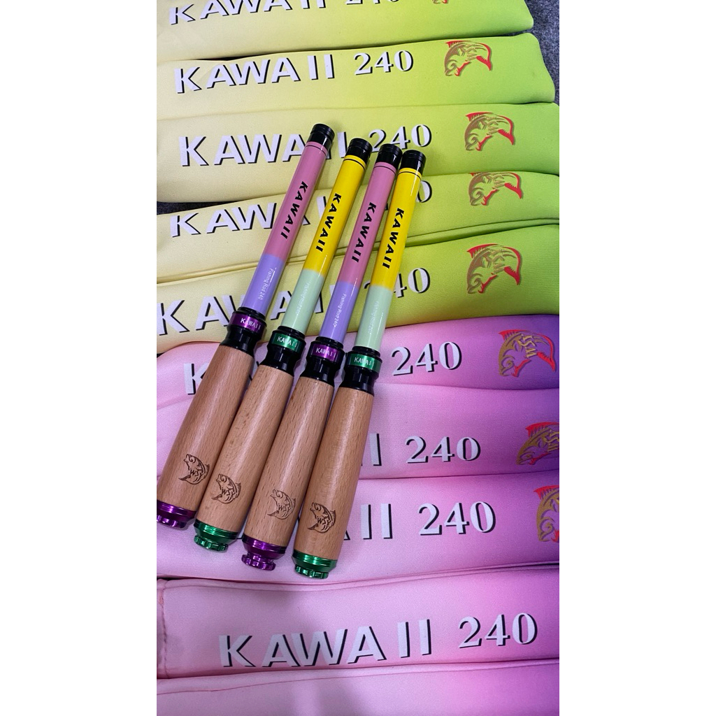 Joran Tegek WSY KAWAII Micro Fishing rod ruas 22cm ringan lentur