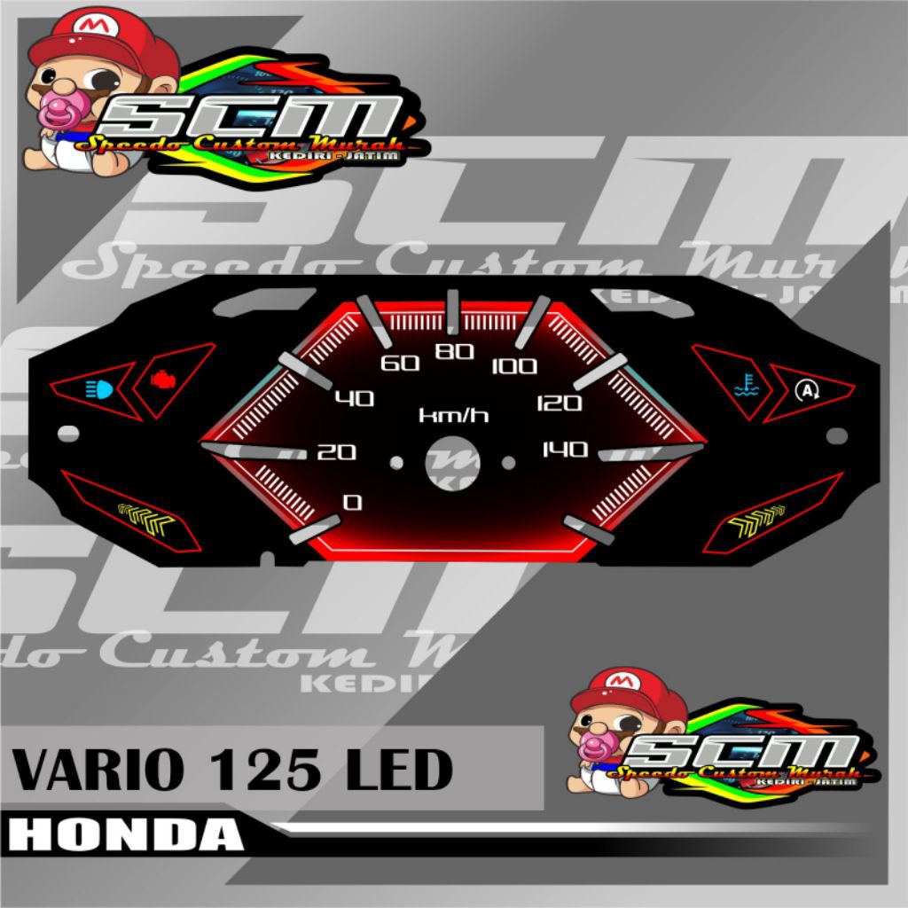 PAPAN PANEL SPEEDOMETER HONDA VARIO 125/150 LED OLD panel spidometer custom vario 125/150 led old