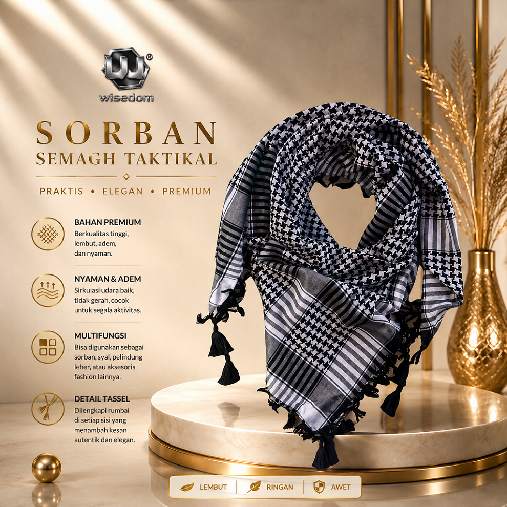 Sorban Pria Keren EIDEN Tebal Halus Modis