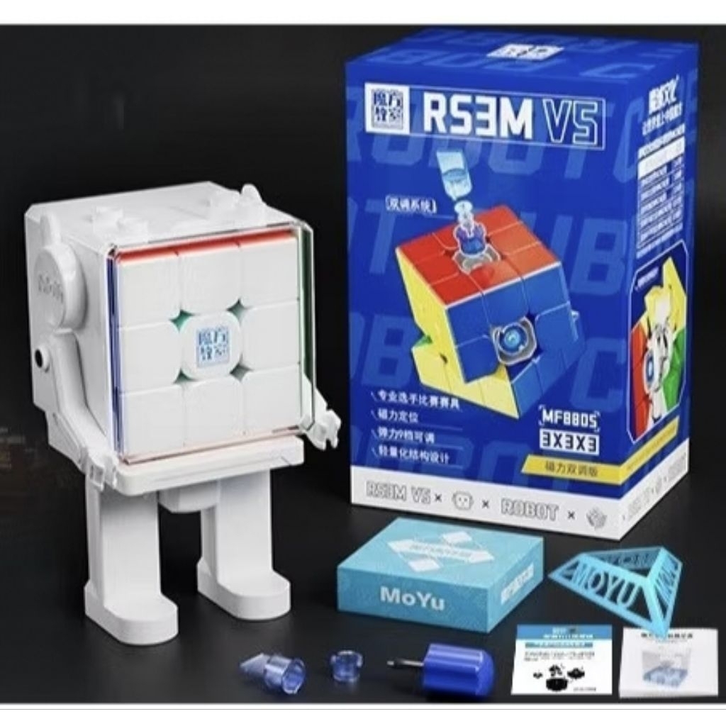 Rubik Magic Cube Moyu RS3M v5 3x3 Magnetik Puzzle Kubus Magnetic RS3 M v5 3x3x3 - Original Dual Adju