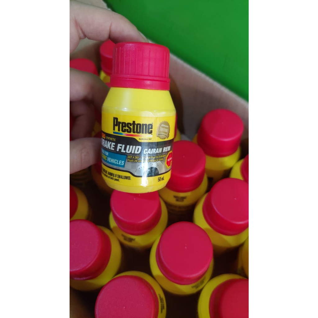 (Prestone) Minyak Rem Prestone Dot 3 50Ml Warna Merah Minyak Rem