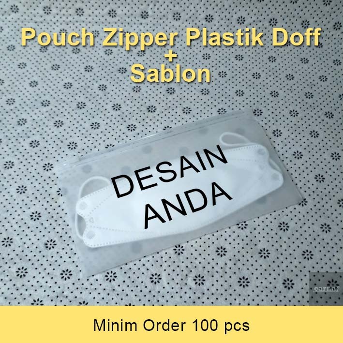 Pouch Zipper / Pouch Mika Plastik Kosmetik Masker Custom Cetak Sablon