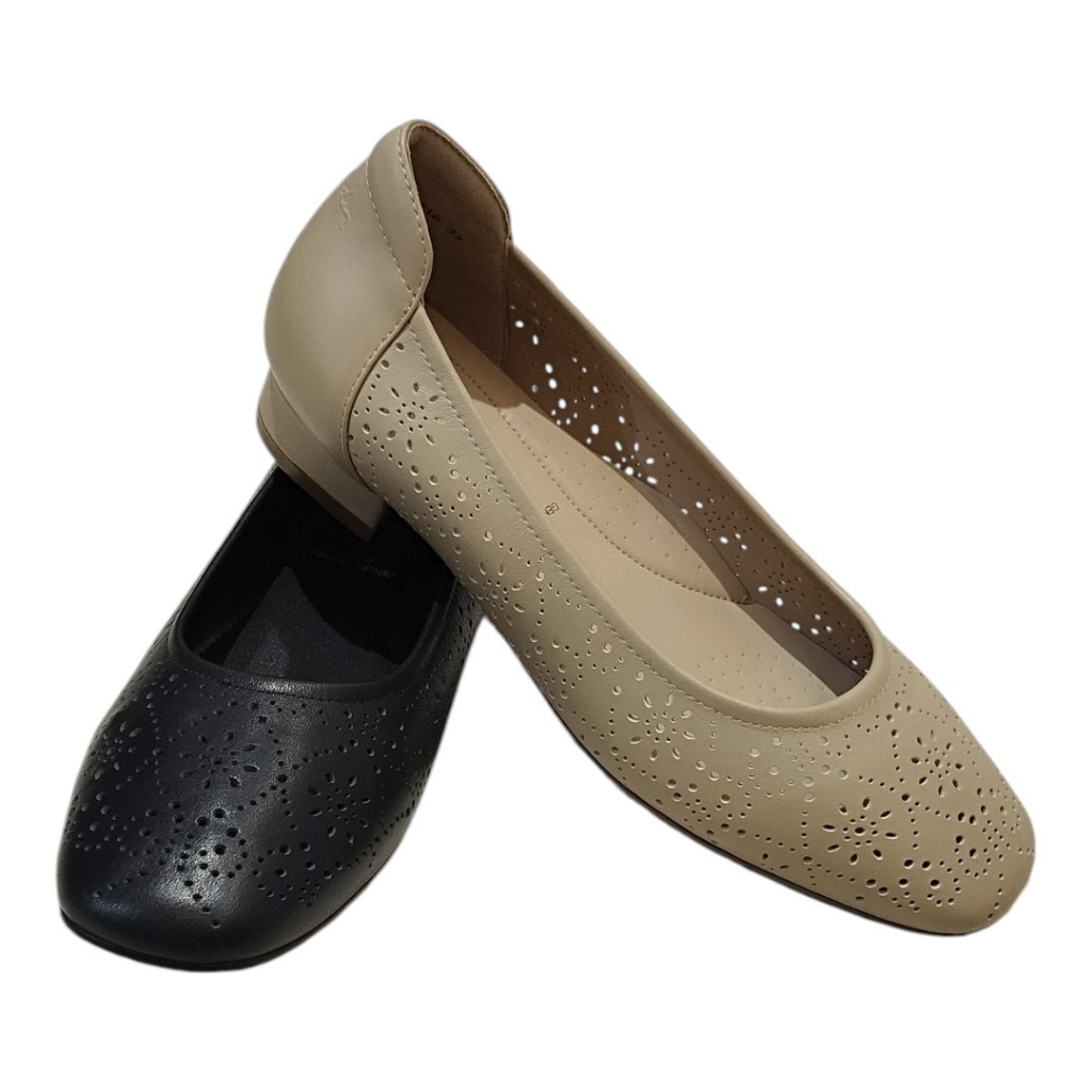 PIERRE CARDIN Sepatu Wanita 1718 Beige dan Black
