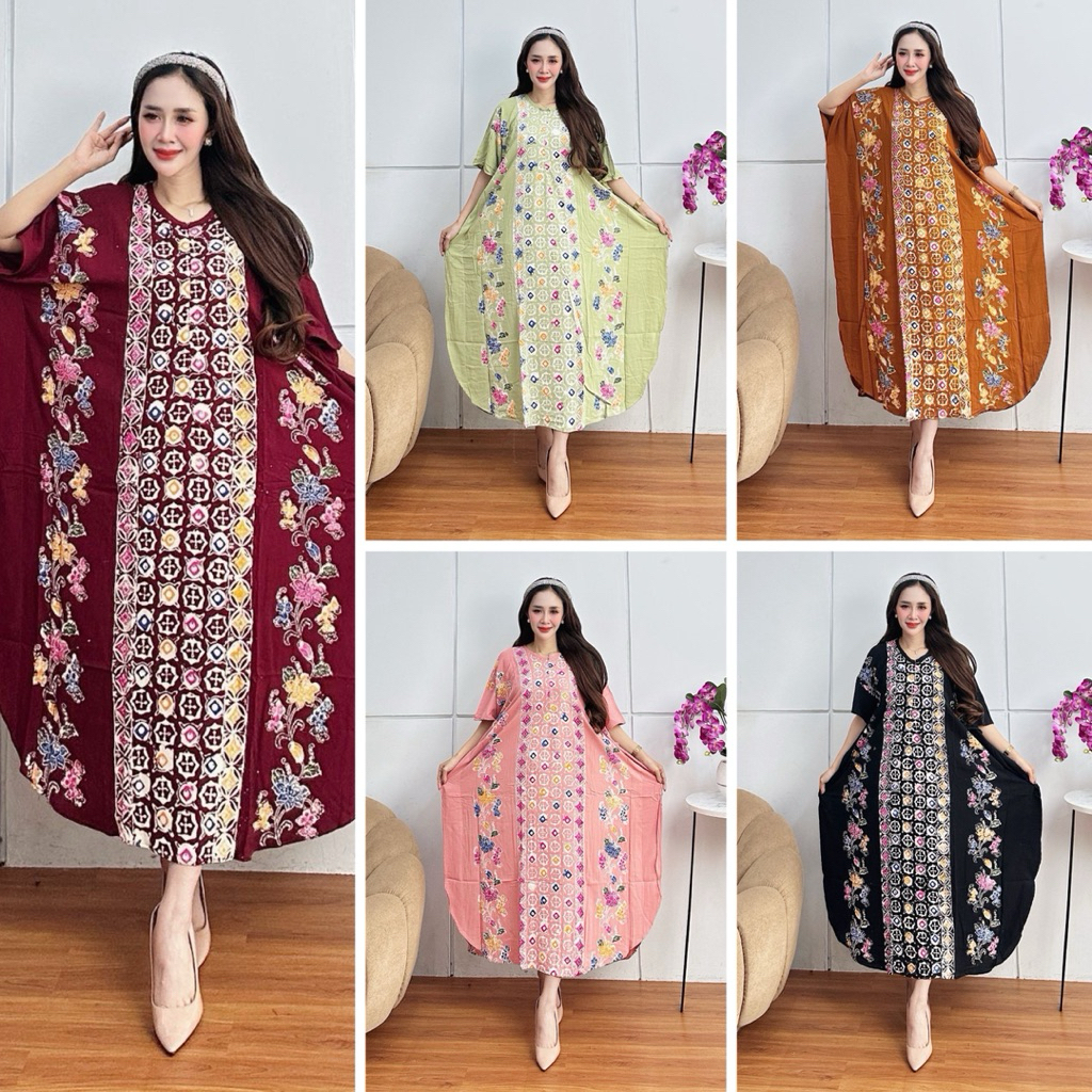 Daster Lowo encim colet jumbo LD 185 | Busui friendly | batik pekalongan