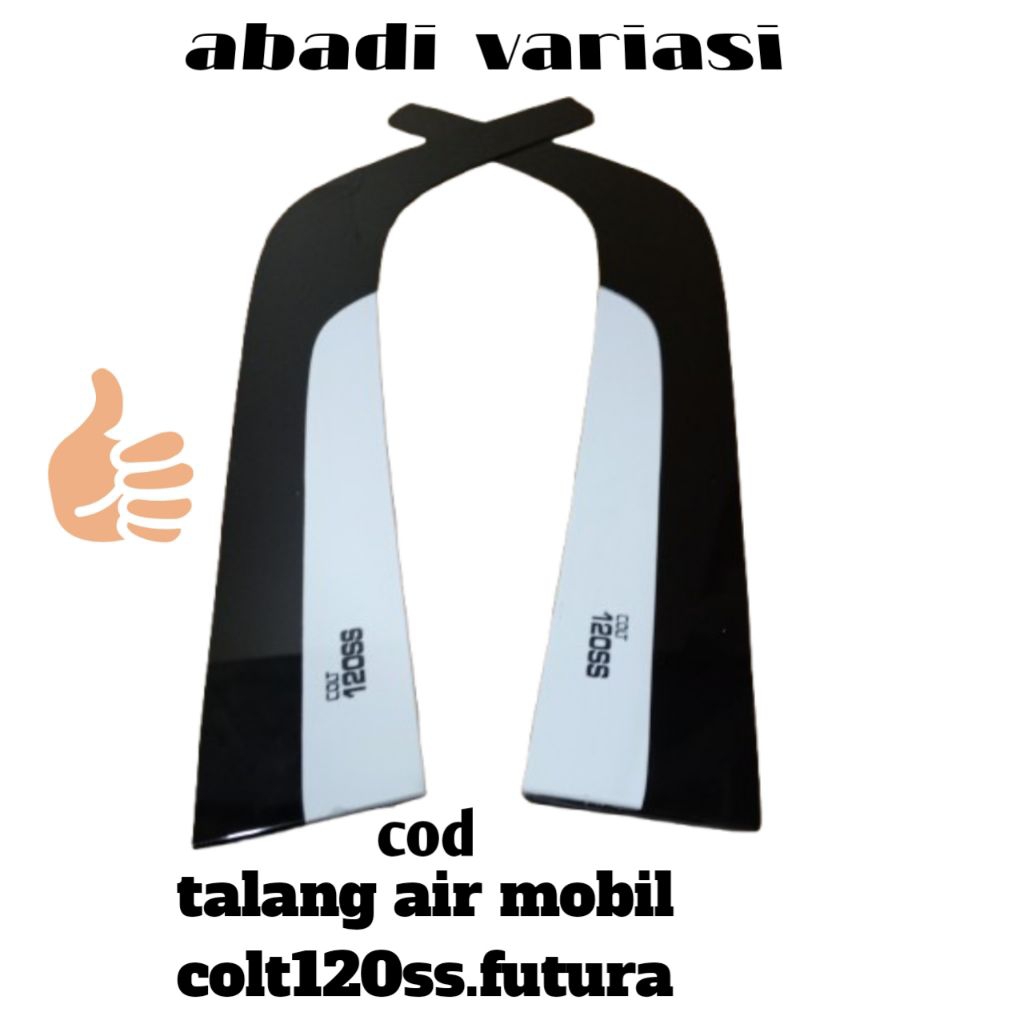 talang air mobil colt120ss model datar Lis putih premium
