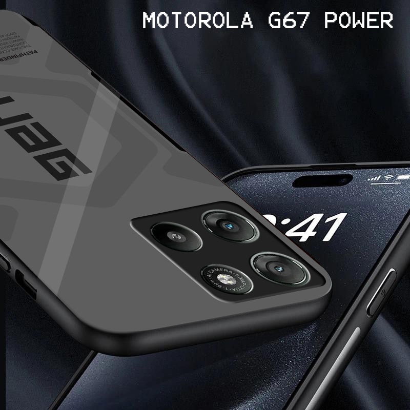 Case Glass Akrilik For MOTOROLA G67 POWER- case hp - case akrilik MOTOROLA G67 POWER  - Casing Handp