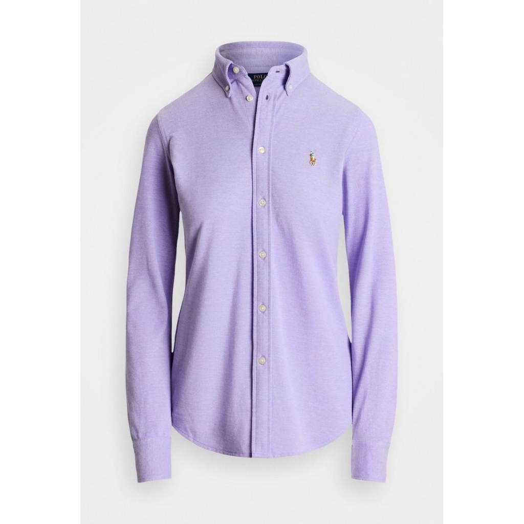 Kemeja Ralph Lauren Knit Oxford Kuda Tri Colour (Soft Purple)