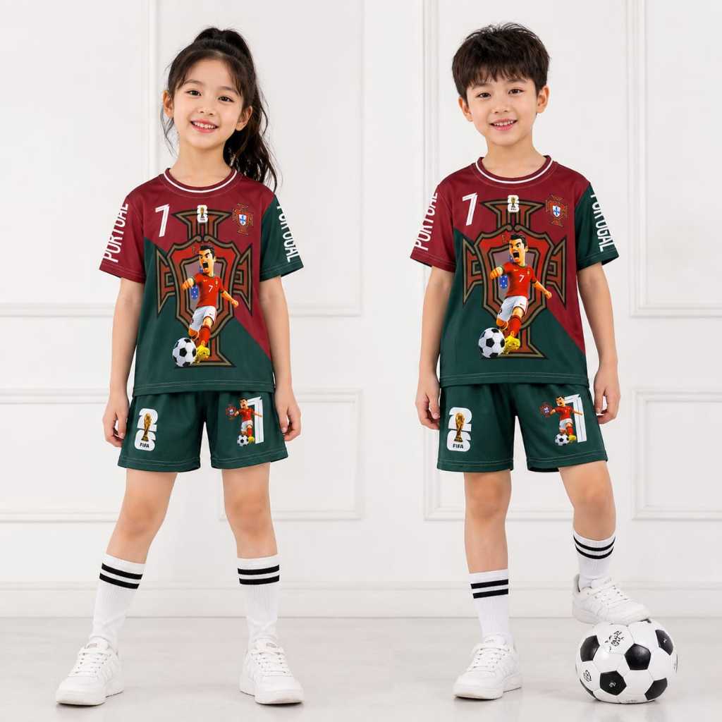 SETELAN JERSEY BAJU ANAK-ANAK / BAJU BOLA ANAK LAKI-LAKI DAN PEREMPUAN / BAHAN MILANO PREMIUM / BAJU