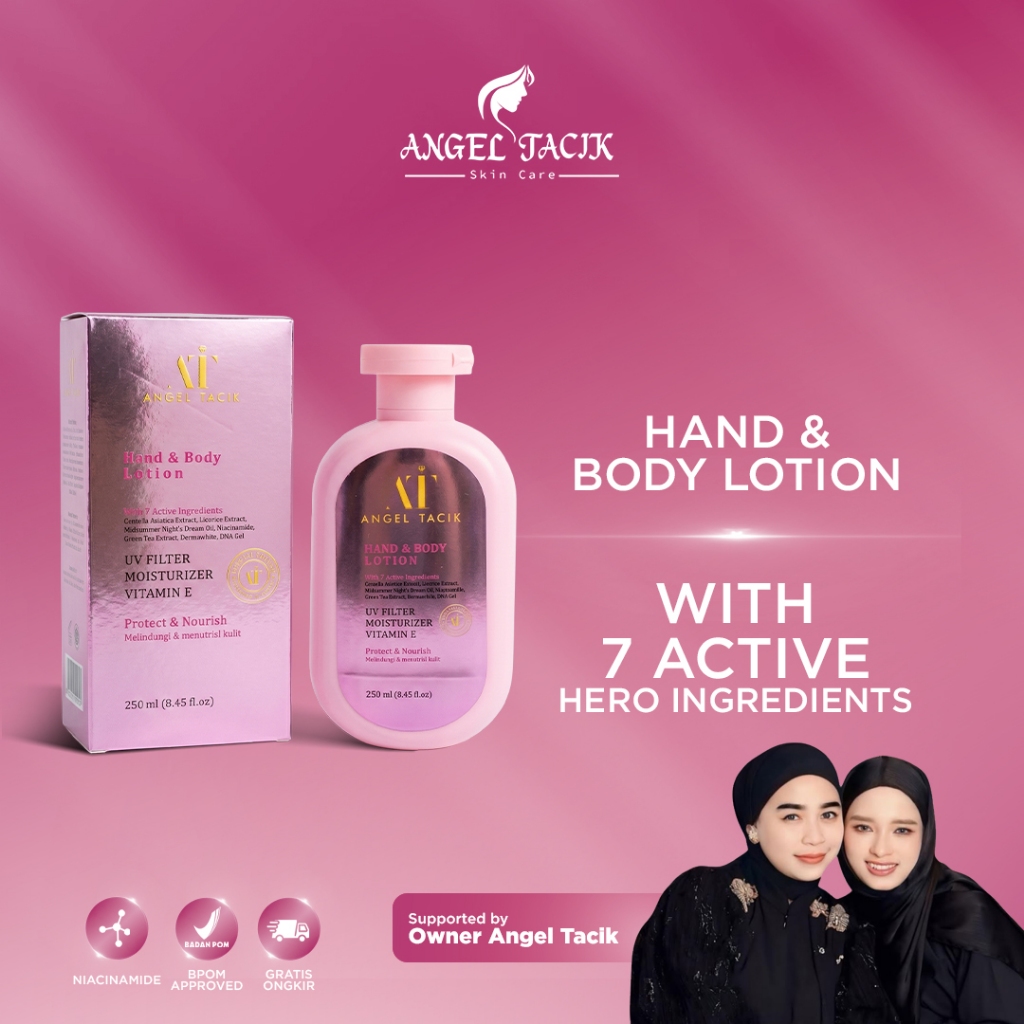 Angel Tacik -  Body Lotion Glutawhite Hb Dosting | Penghilang Bekas Luka | Pemutih Badan |