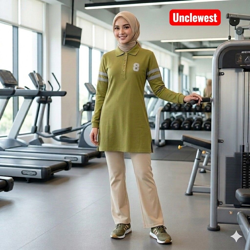unclewest atasan kaos tunik angka 8