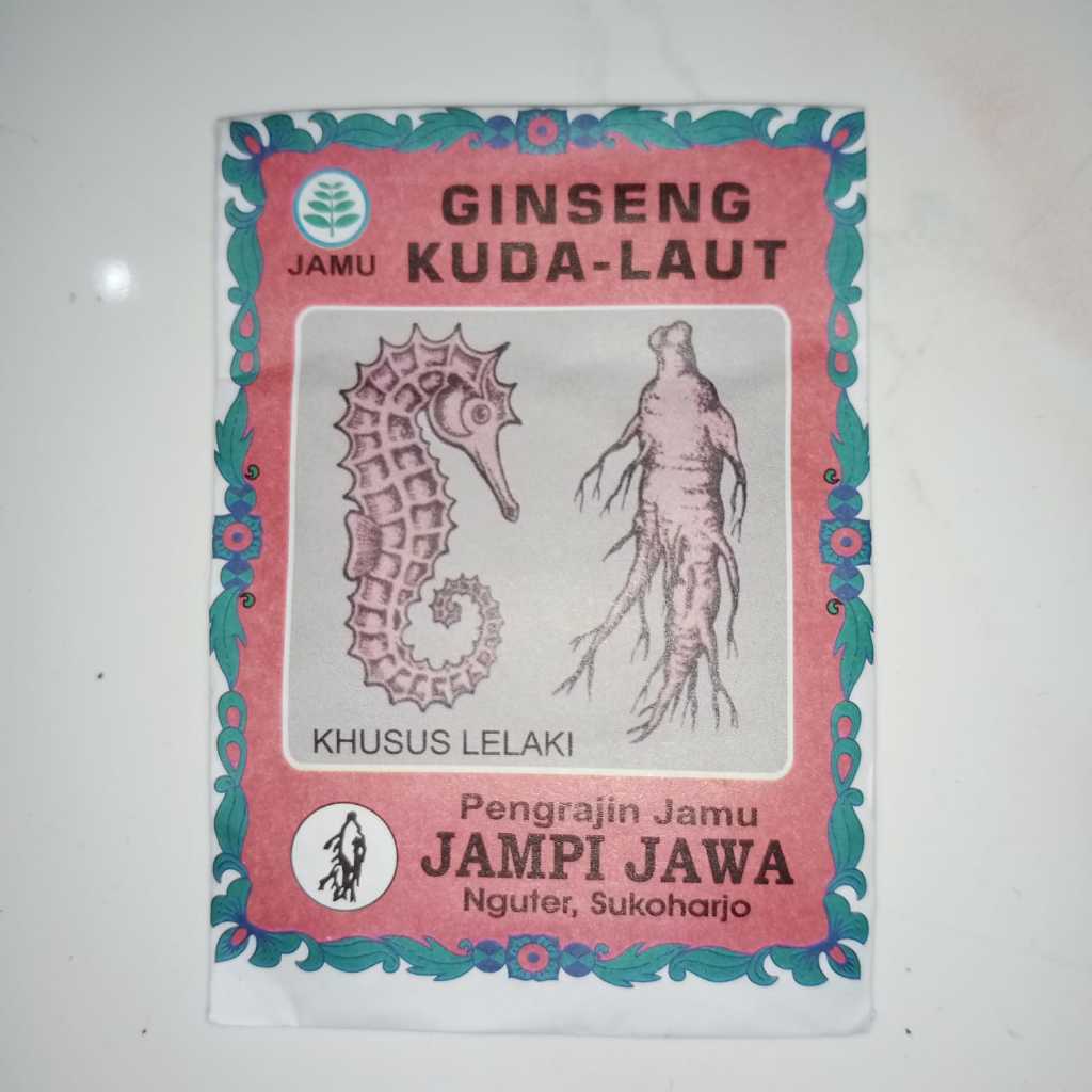 Jamu ginseng kuda-laut jawa asli 10 sachet