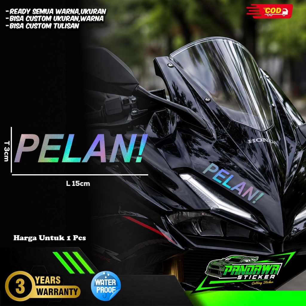 Sticker Cutting Pelan - Cutting Sticker Vinyl Anti Air cocok untuk Motor,Helm &  Mobil