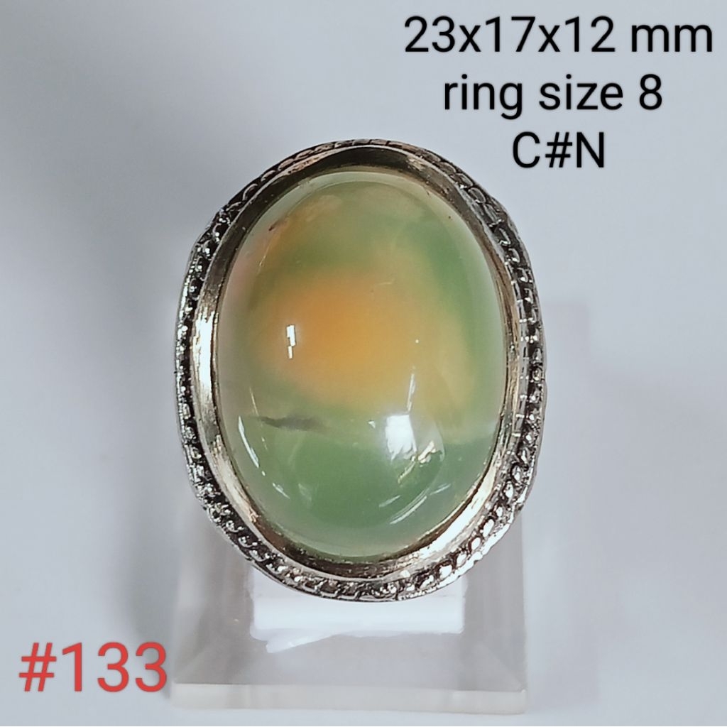 batu natural hijau kuning kristal origin garut #133