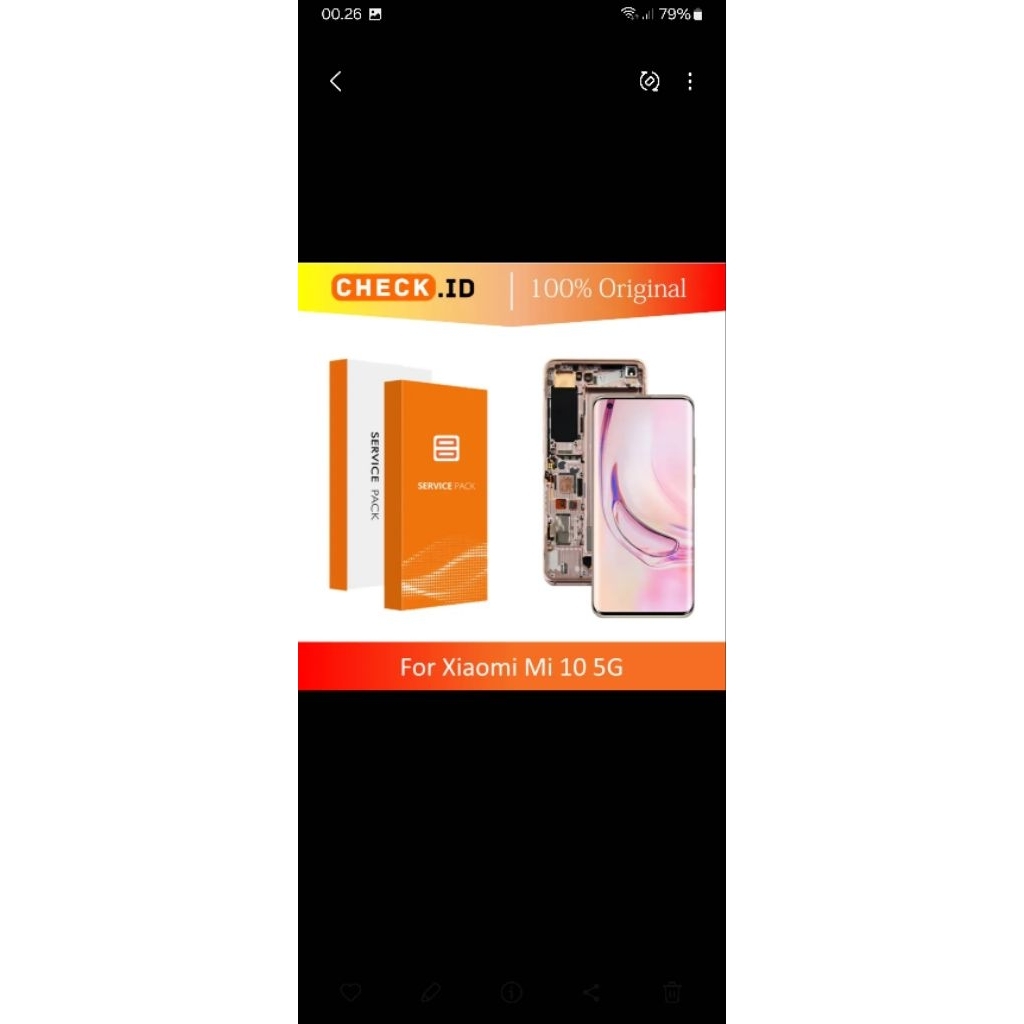 LCD xiaomi mi 10 5g original copotan+frame