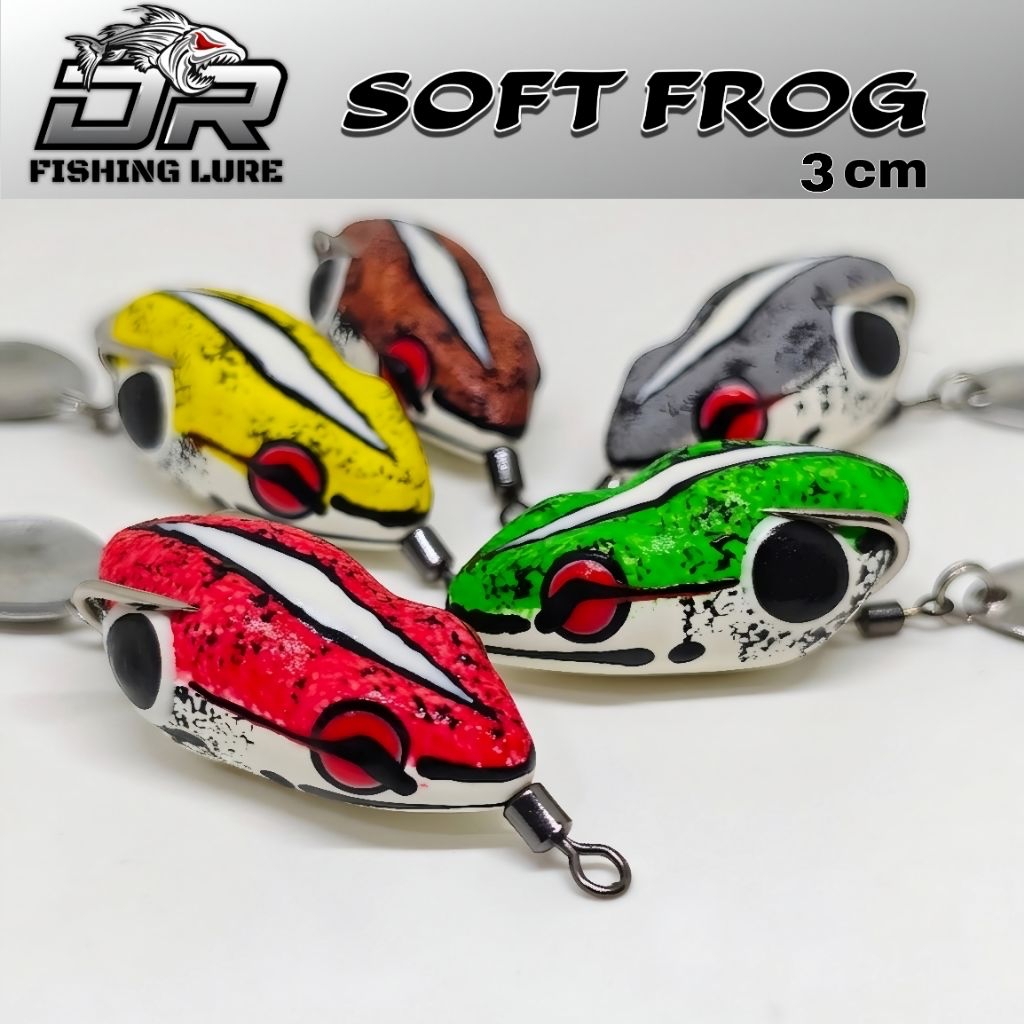Soft Frog 3 cm Umpan Casting Gabus Hook VMC | DR Lure