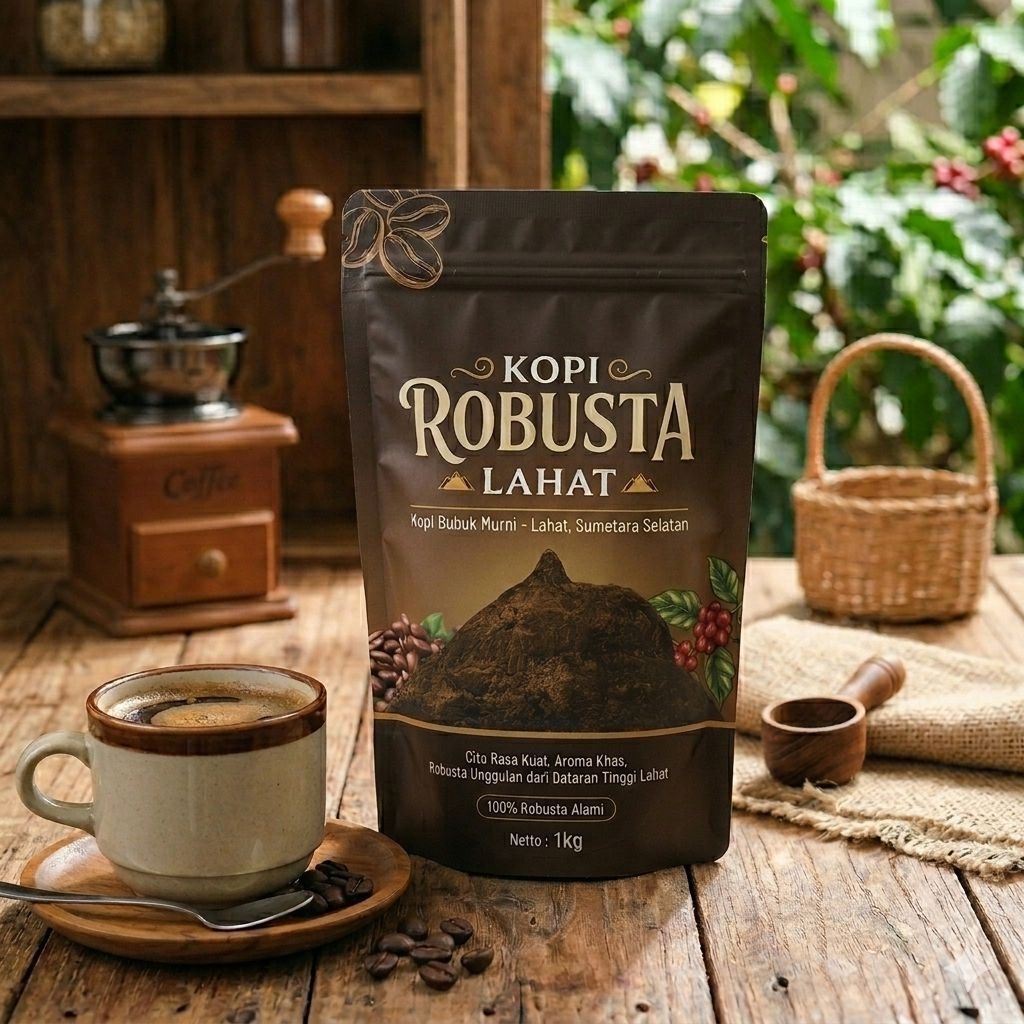 Bubuk kopi Robusta Asli Lahat