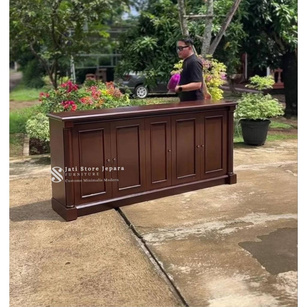 Bufet Minimalis Kayu Jati, Bufet Tv Kayu Jati, Bufet Tv Minimalis Jati